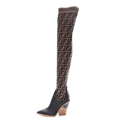 fendi boots female|Fendi thigh high sock boots.